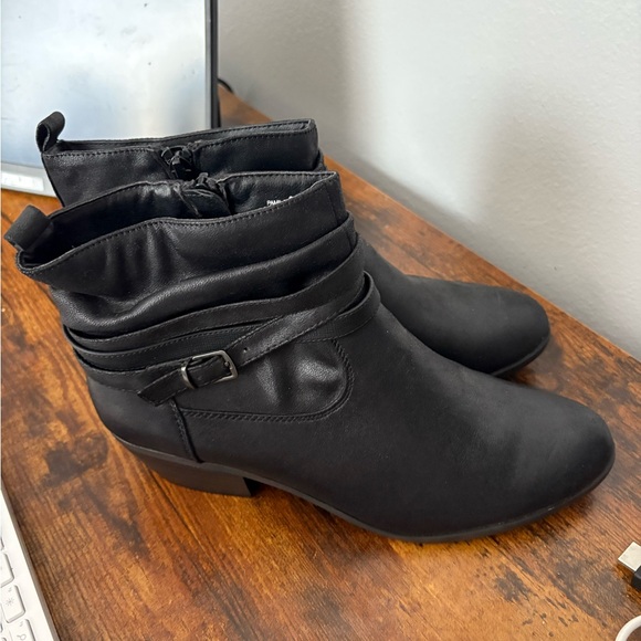 Kim Rogers Black Ankle Boots with Buckle Detail - Picture 1 of 4